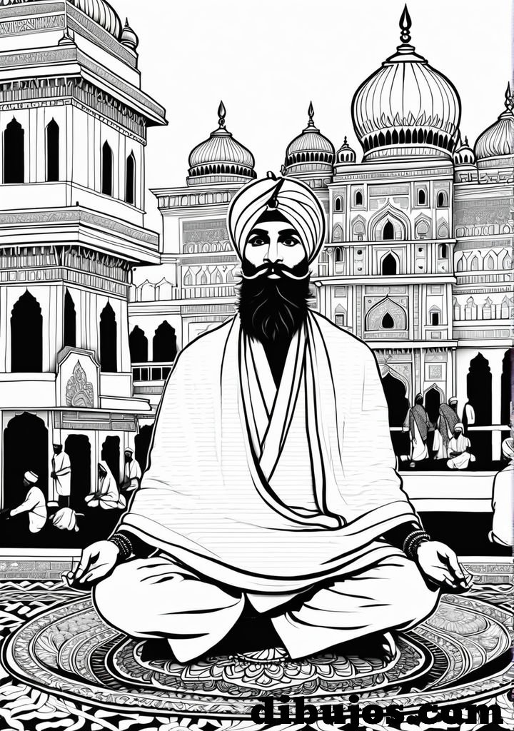 Dibujo de un Sikh Indu