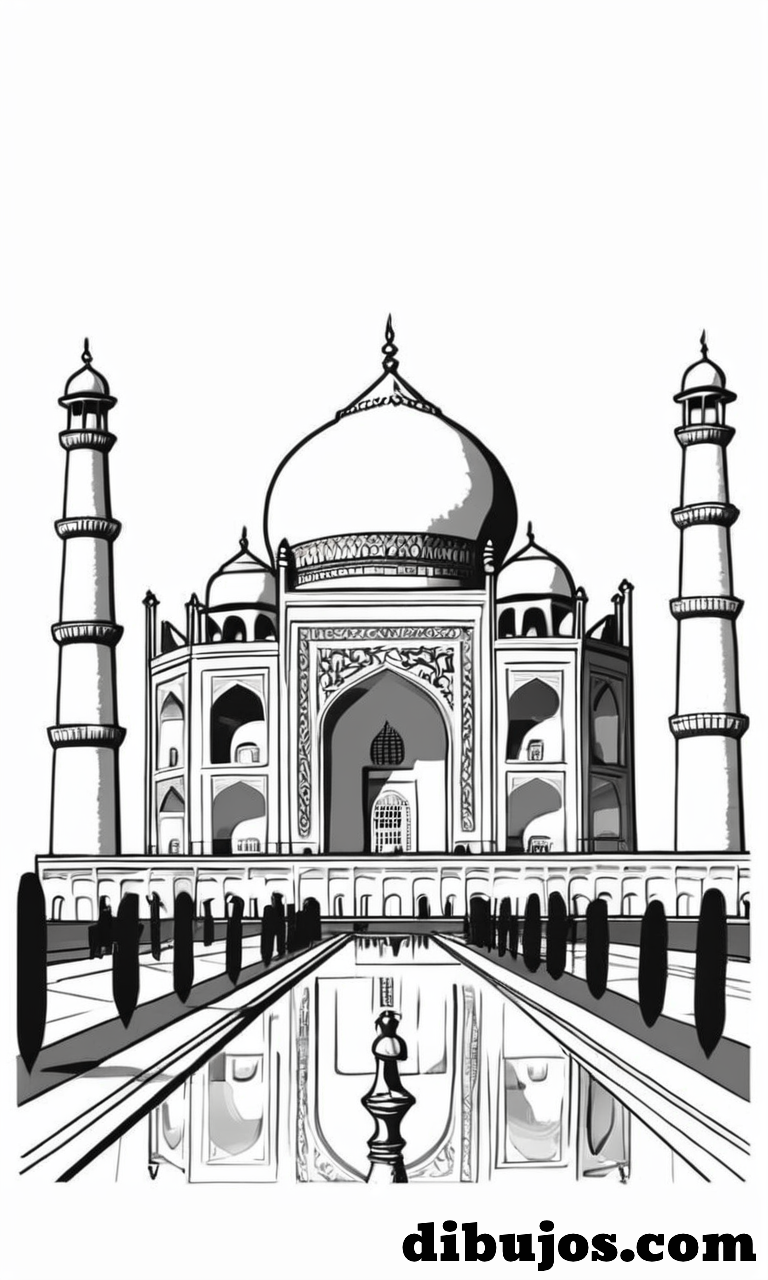Dibujo del Taj Majal