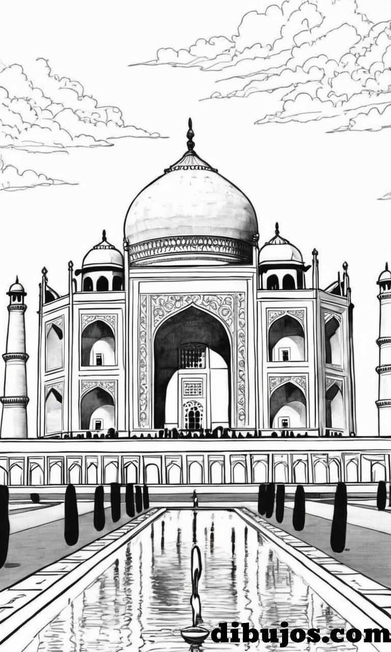 Dibujo de templo Indu