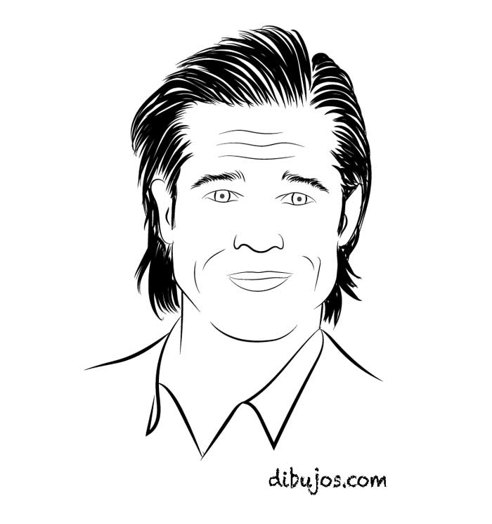 dibujo de Brad Pitt